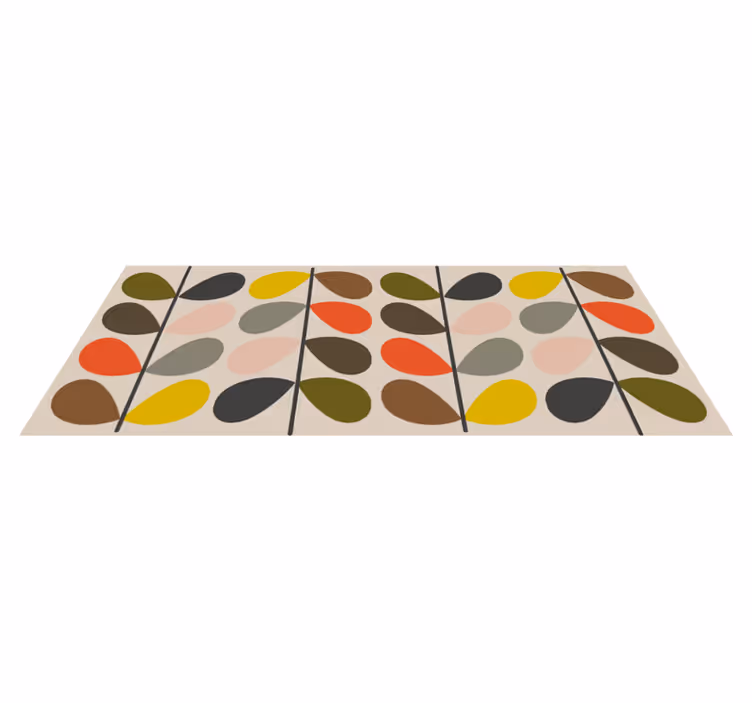 Tapete moderno com padrão orla kiely - TenStickers