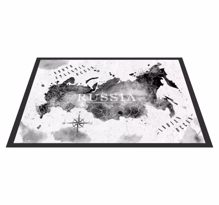 Tapete vinílico de mapa mundial mapa mundial monocromático - TenStickers