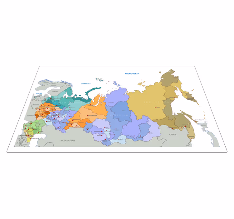Cartão de mapa ussr - ou tapete de mapa mundial - TenStickers
