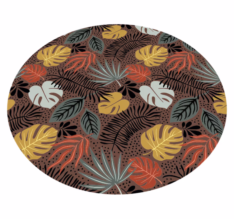 Tapete vinílico natureza ilustração de folha tropical - TenStickers