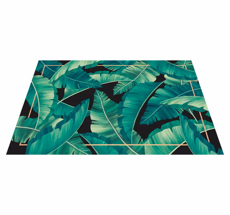 Tapete floral de folhas verdes escuras - TenStickers