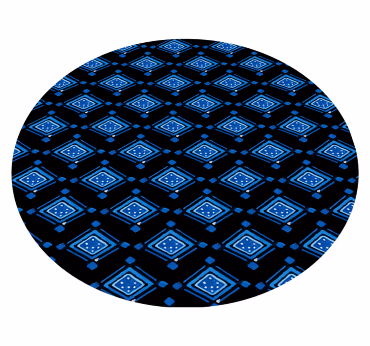 Tapete vinílico geométricas padrão de diamante azul - TenStickers