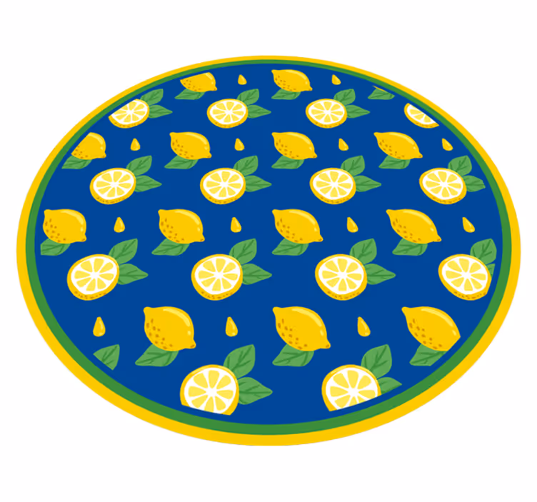 Tapete vinílico cozinha design cítrico limão - TenStickers