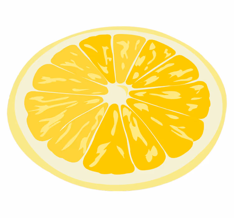 Tapete vinílico cozinha fatia de limão brilhante - TenStickers