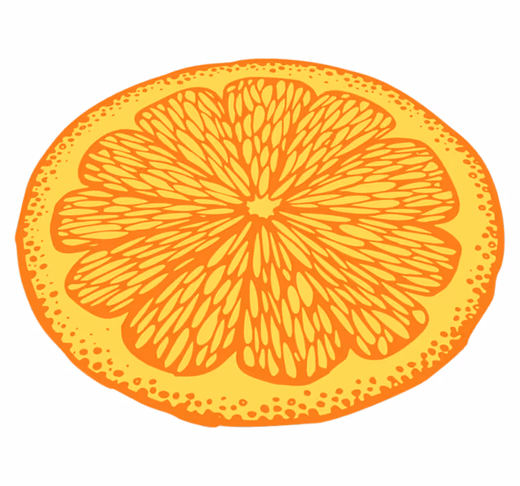 Mão laranja desenhar círculo de ladrilhos de cozinha - TenStickers