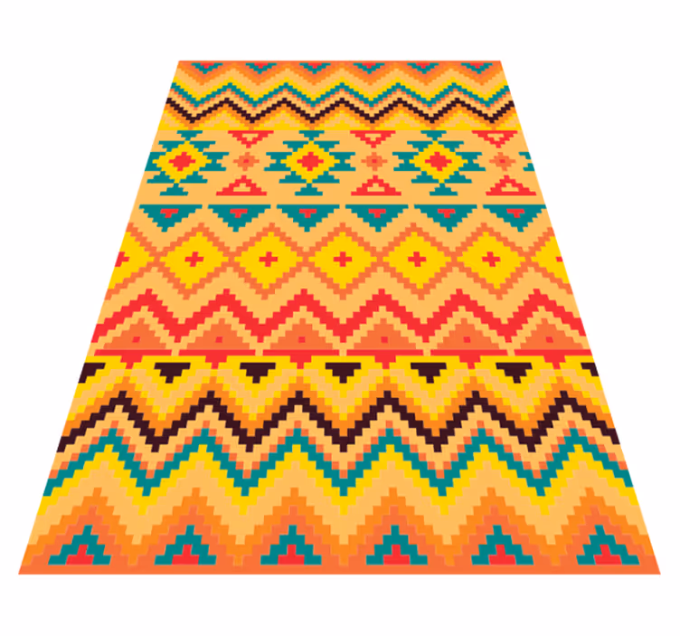 Tapete tribal riscas laranja - TenStickers