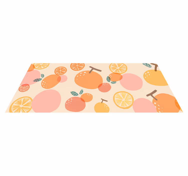 Tapete vinílico cozinha design cítrico suave - TenStickers