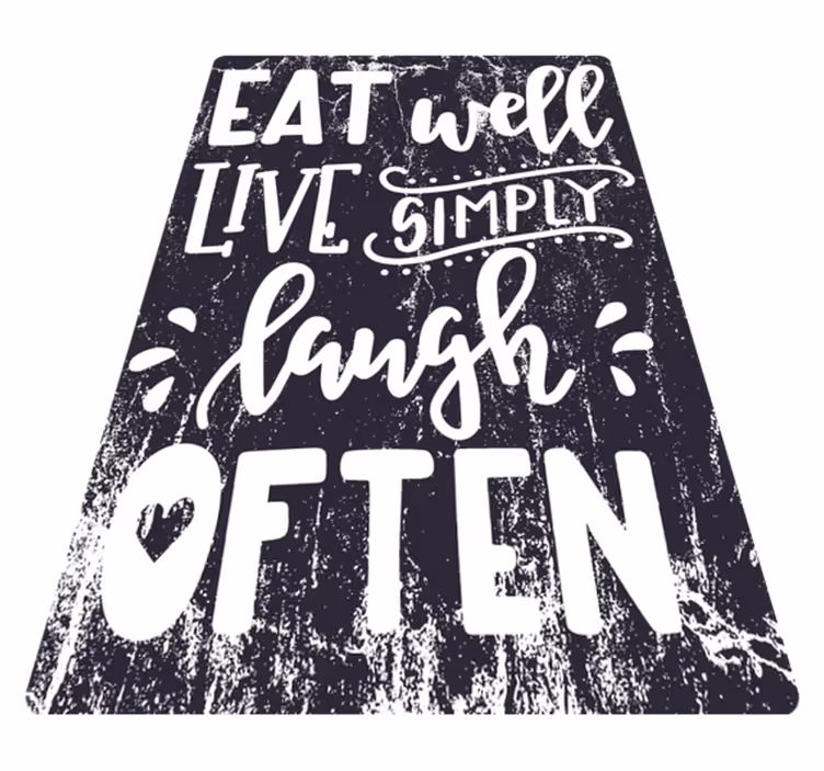 Tapete vinílico cozinha coma bem e ria sempre - TenStickers