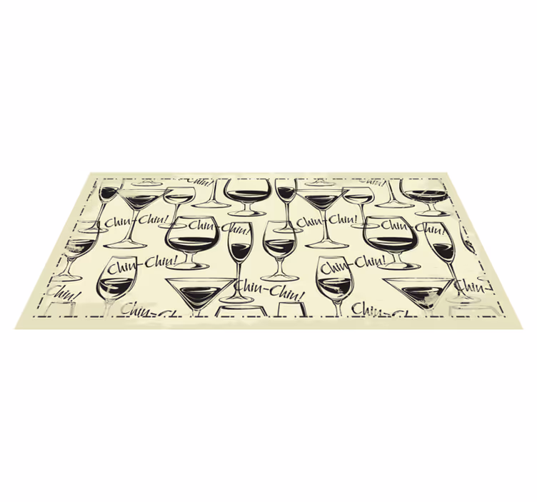 Copos de ladrilhos de cozinha de vinho - TenStickers