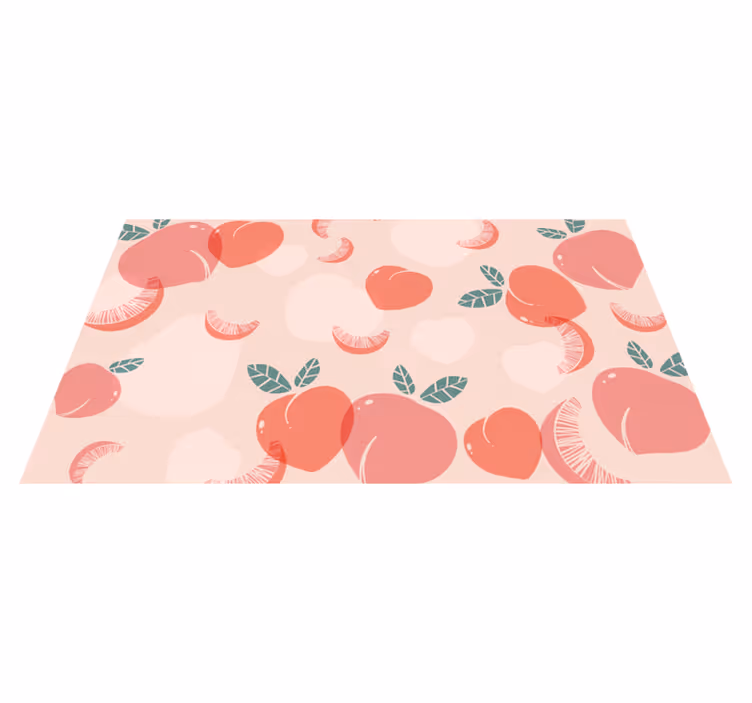 Tapete vinílico flores e plantas padrões frutados - TenStickers