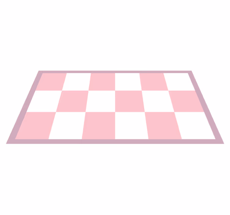 Tapete vinílico infantis padrão rosa xadrez - TenStickers