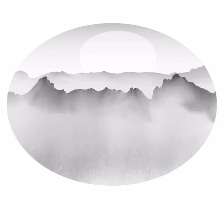 Tapete de vinil da natureza das montanhas cinza - TenStickers