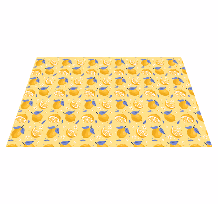 Tapete vinílico cozinha delícia de padrão limão - TenStickers