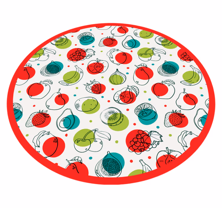 Tapete vinílico cozinha motivo simples de fruta - TenStickers