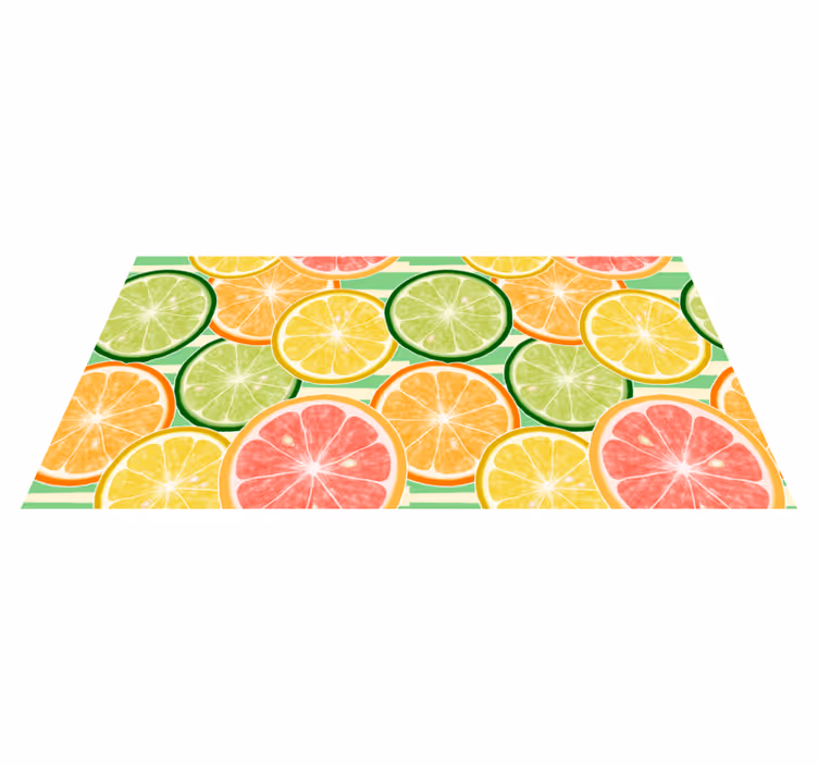 Ladrilhos de cozinha com padrão de frutas cítricas - TenStickers