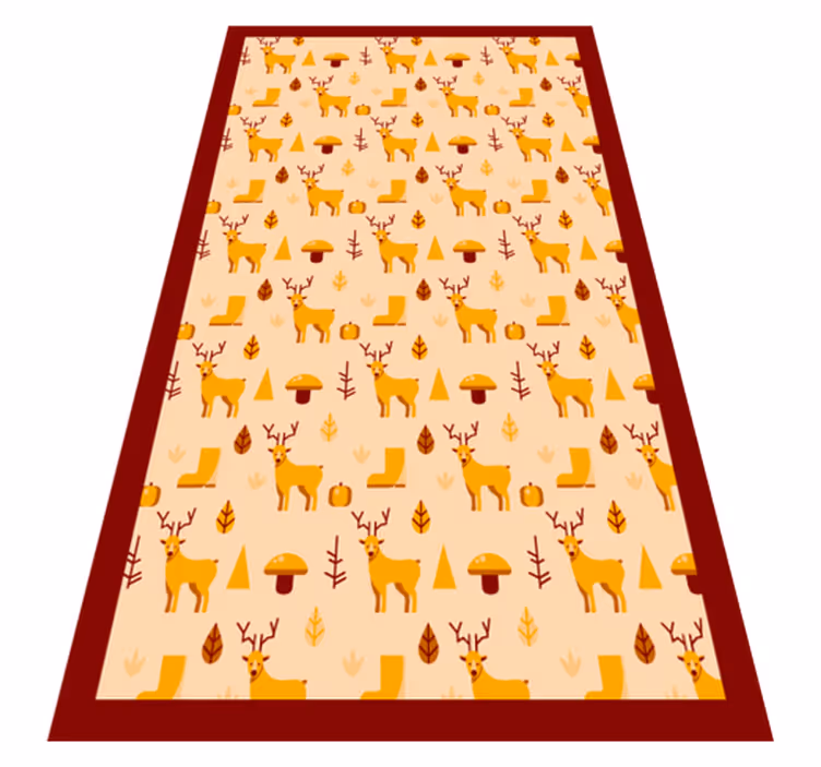 Tapete vinílico de animais veado e folhagem - TenStickers