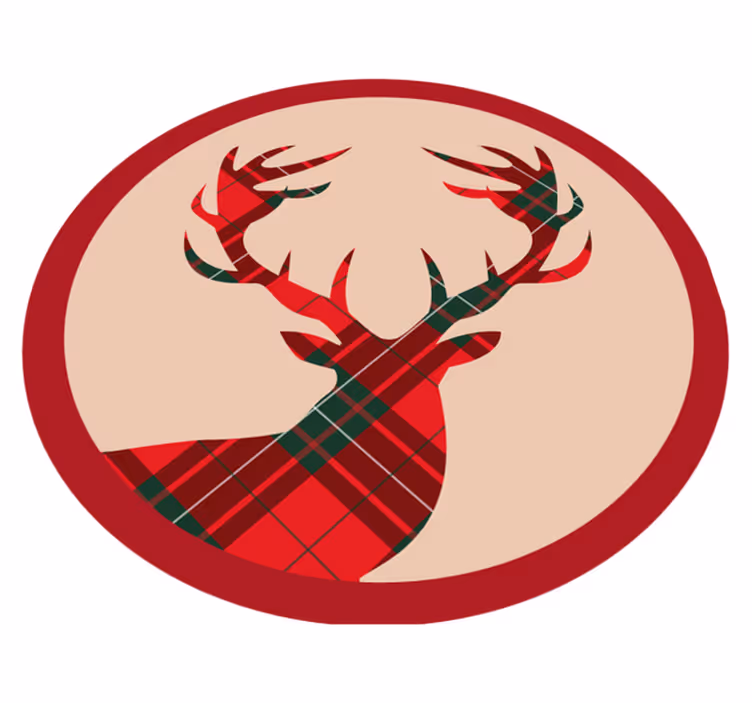 Tapete vinílico do Natal silhueta de veado estilosa - TenStickers