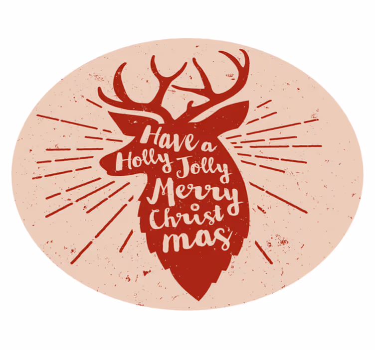 Tapete vinílico do natal com motivo de rena - TenStickers