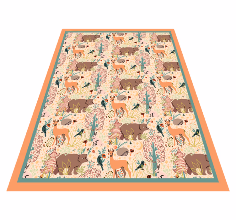 Tapete vinílico de animais design de criaturas da floresta - TenStickers