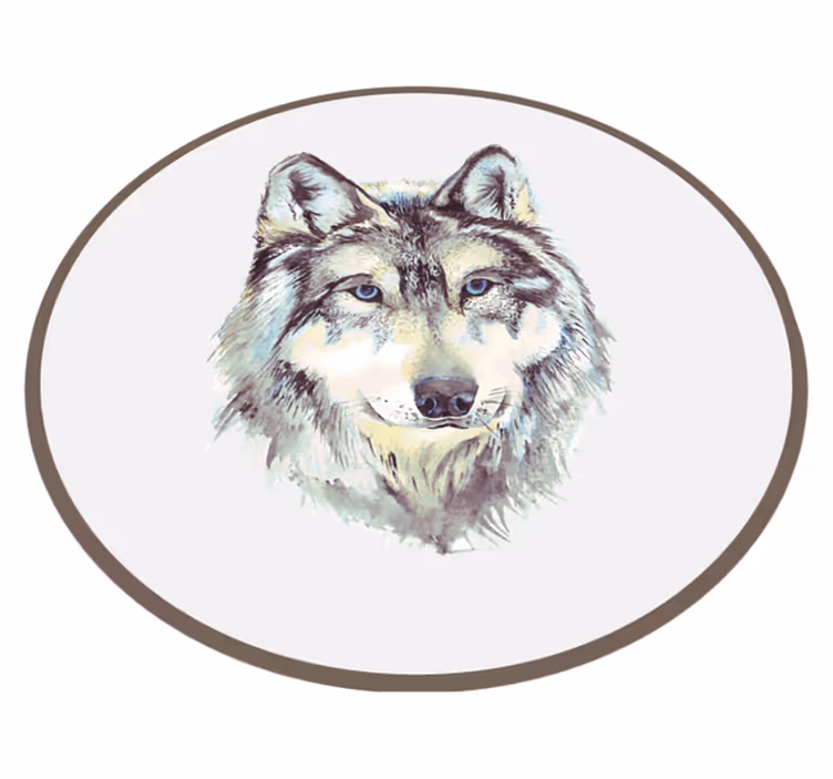 Tapete vinílico de animais ilustração de lobo - TenStickers