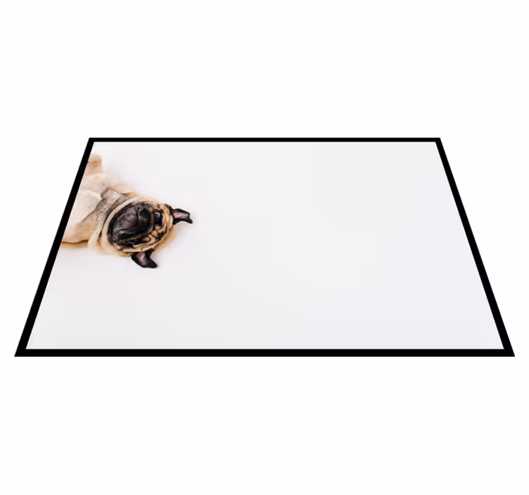 Tapete vinílico de animais desenho de retrato de pug - TenStickers