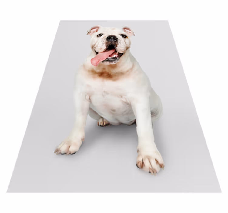 Tapete vinílico estampa de animal retrato de buldogue feliz - TenStickers