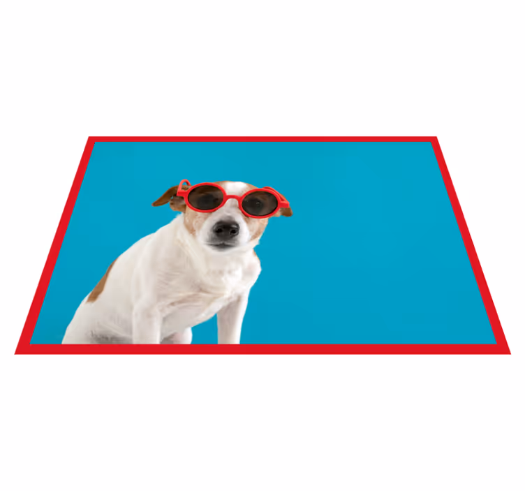 Tapete vinílico de animais retrato de cachorro chique - TenStickers