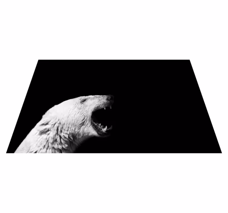 Tapete vinílico de animais perfil do urso polar - TenStickers