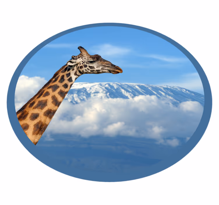 Tapete vinílico de animais vista majestosa da girafa - TenStickers