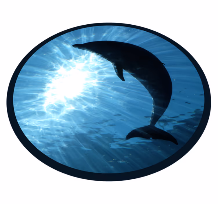 Tapete vinílico de animais golfinho espirrando - TenStickers