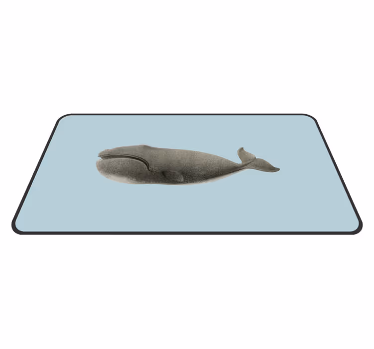Tapete vinílico de animais desenho de silhueta de baleia - TenStickers