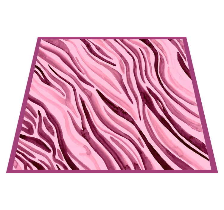 Tapete vinílico estampa de animal listras de zebra rosa - TenStickers