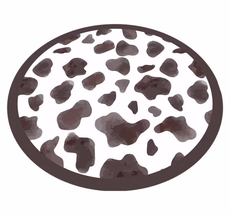 Tapete de vinil com estampa animal de vaca aquarela - TenStickers