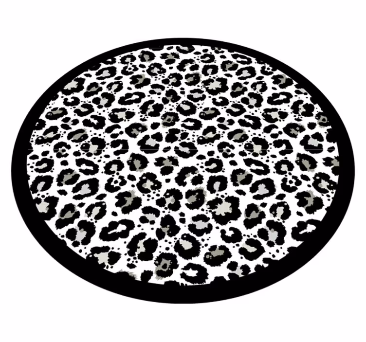 Tapete vinílico estampa de animal redondo de leopardo - TenStickers