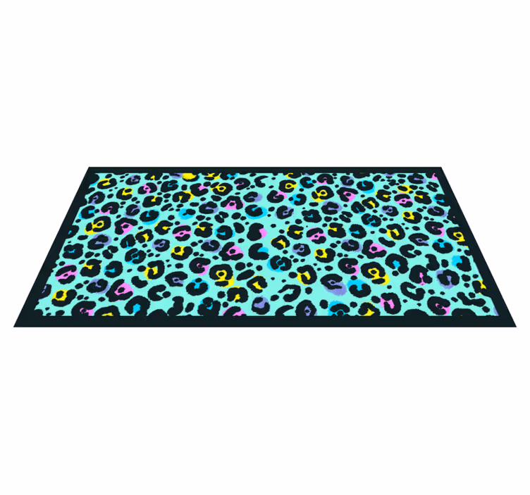 Tapete vinílico estampa de animal padrão leopardo colorido - TenStickers