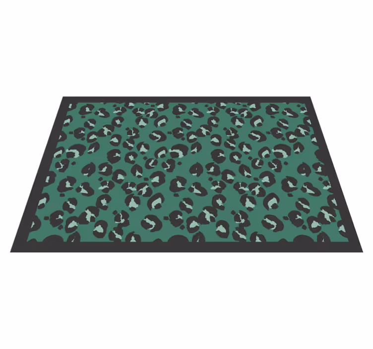 Tapete vinílico estampa de animal padrão de leopardo verde - TenStickers