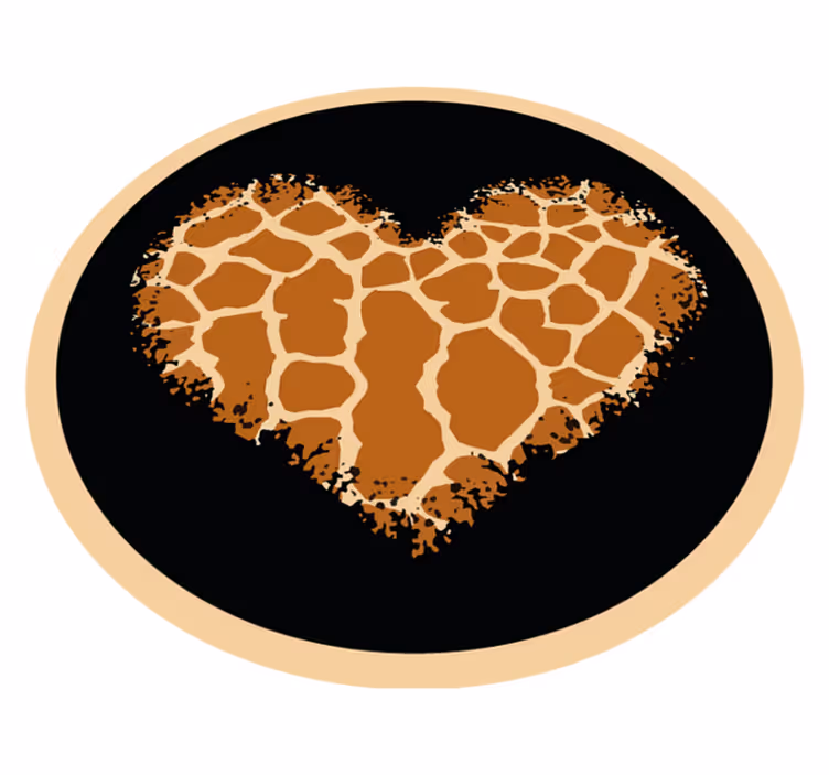 Tapete vinílico estampa de animal girafa coração - TenStickers