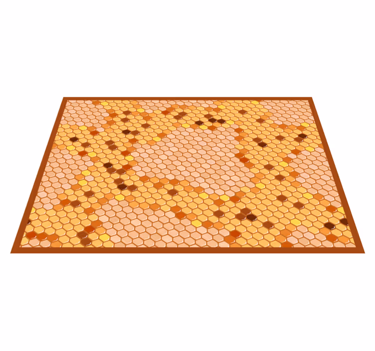 Tapete vinílico cozinha design hexagonal colmeia - TenStickers