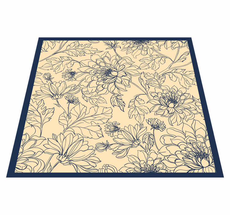 Tapete floral de padrão diferente de peônia - TenStickers
