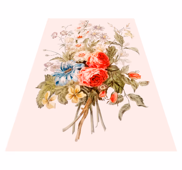 Tapete vinílico flores e plantas arranjo floral requintado - TenStickers