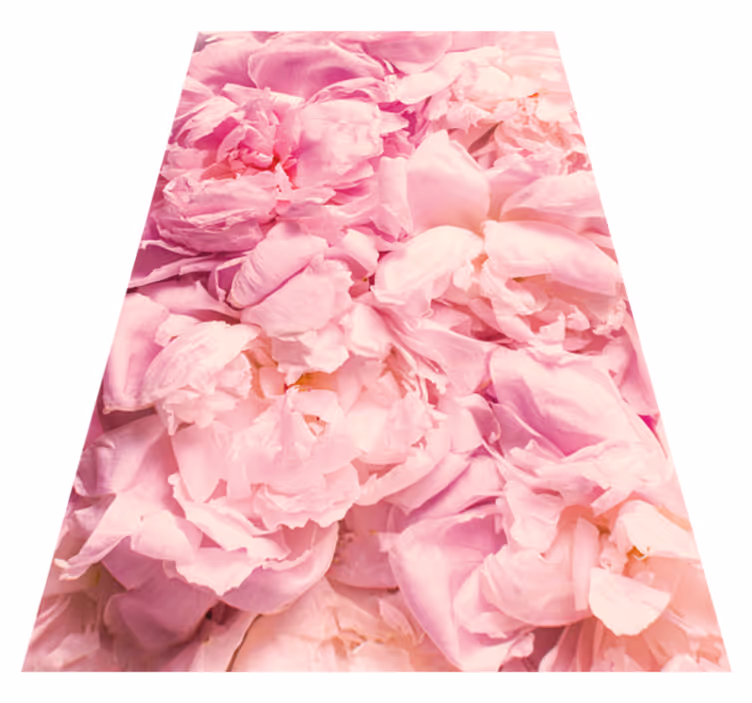 Tapete vinílico sala de estar detalhes em rosa suave - TenStickers