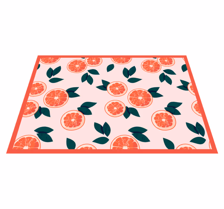 Tapete vinílico flores e plantas floral cítrico rosa - TenStickers