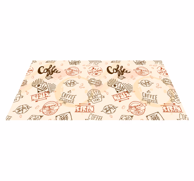 Ladrilhos de cozinha vintage com padrão de café - TenStickers