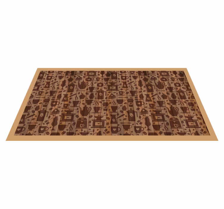 Tapete vinílico cozinha padrões de xícaras de café - TenStickers