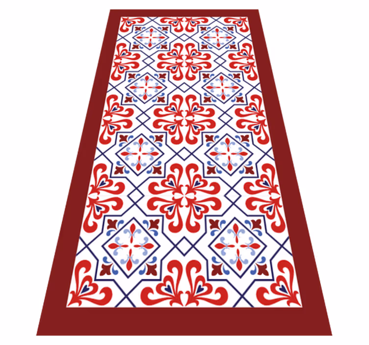 Tapete azul e vermelho beija - TenStickers