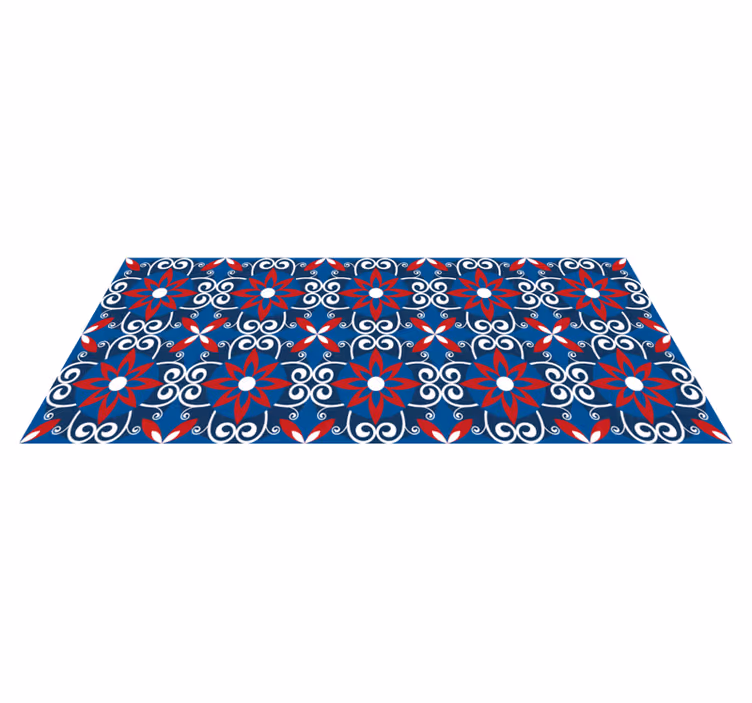 Tapete de ladrilho flor de lis beija - TenStickers