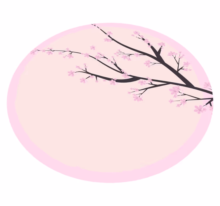 Tapete vinílico flores e plantas ramo de flor de cerejeira - TenStickers