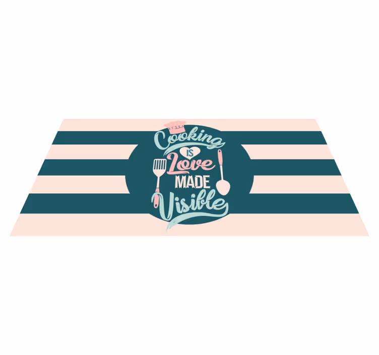 Tapete vinílico cozinha cozinhar é amor visível - TenStickers