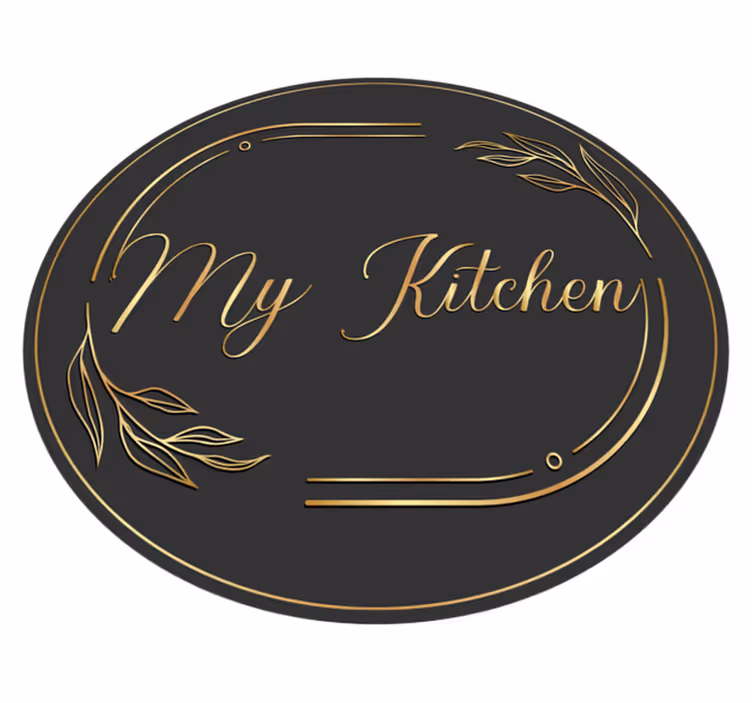Tapete vinílico cozinha estilo dourado - TenStickers