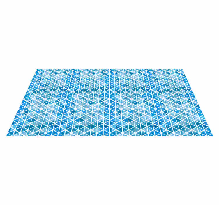 Tapete vinílico geométricas padrão de triângulo azul - TenStickers